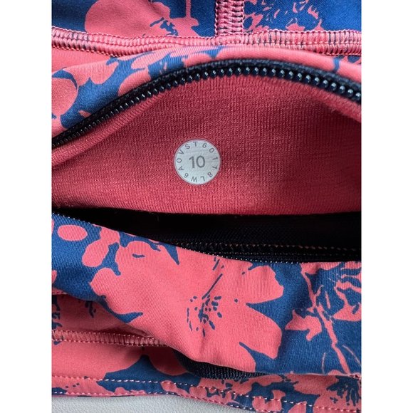 Lululemon Final Lap HR Crop Legging 23" Efflorescent Dark Canyon Onyx Blue Sz 10 - Picture 10 of 11